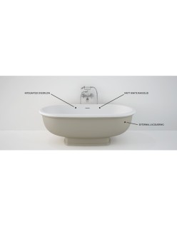 RAK CERAMICS Washington Wanna wolnostojąca 156x81 cm, czarny mat