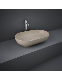 RAK CERAMICS Feeling Slim Umywalka 55x35 cm nablatowa, owalna, cappuccino mat