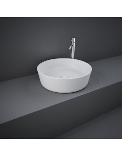 RAK CERAMICS Feeling Slim Umywalka 42 cm nablatowa, okrągła, biały mat