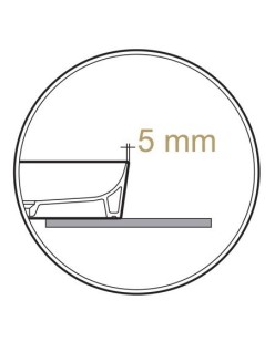 RAK CERAMICS Feeling Slim Umywalka 42 cm nablatowa, okrągła, biały mat