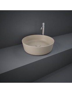 RAK CERAMICS Feeling Slim Umywalka 42 cm nablatowa, okrągła, cappuccino mat