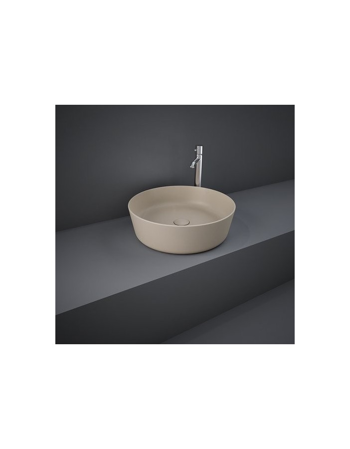 RAK CERAMICS Feeling Slim Umywalka 42 cm nablatowa, okrągła, cappuccino mat RAK CERAMICS Feeling Slim Umywalka 42 cm nablatowa, okrągła, cappuccino mat